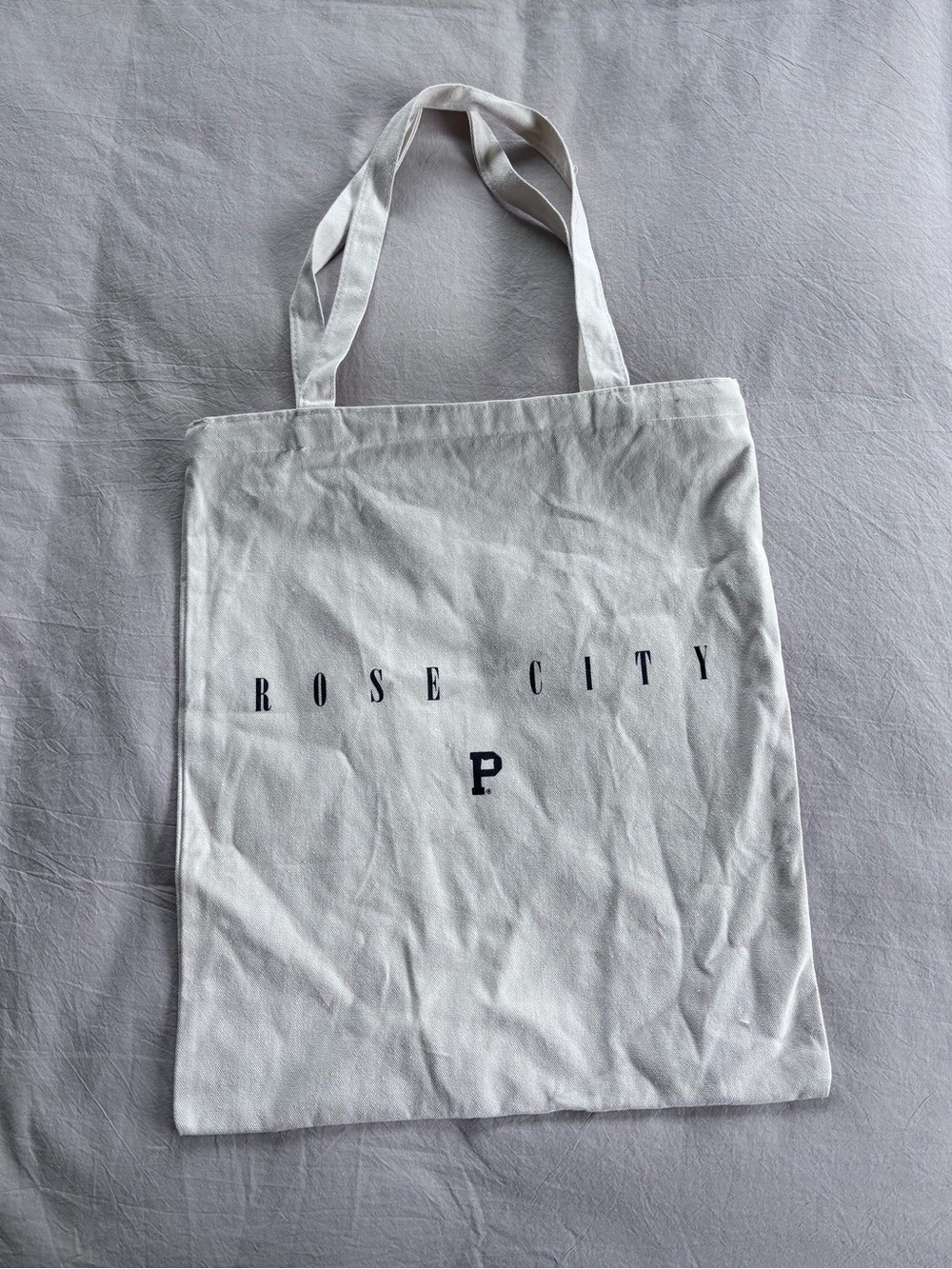 Portland Gear🌹Rose City White Canvas Zippered Tote Bag